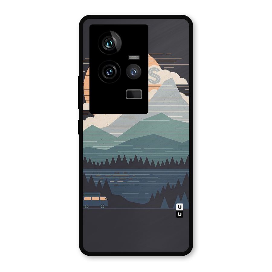 Abstract Travel Metal Back Case for iQOO 11 5G