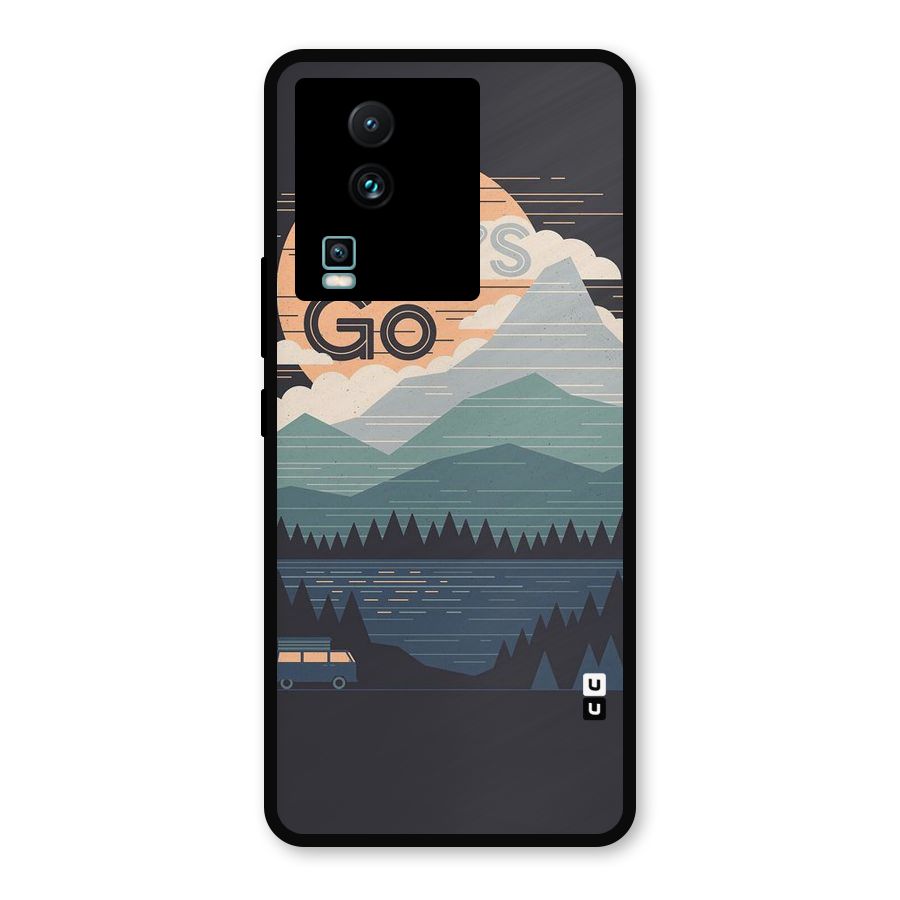 Abstract Travel Metal Back Case for iQOO Neo 7