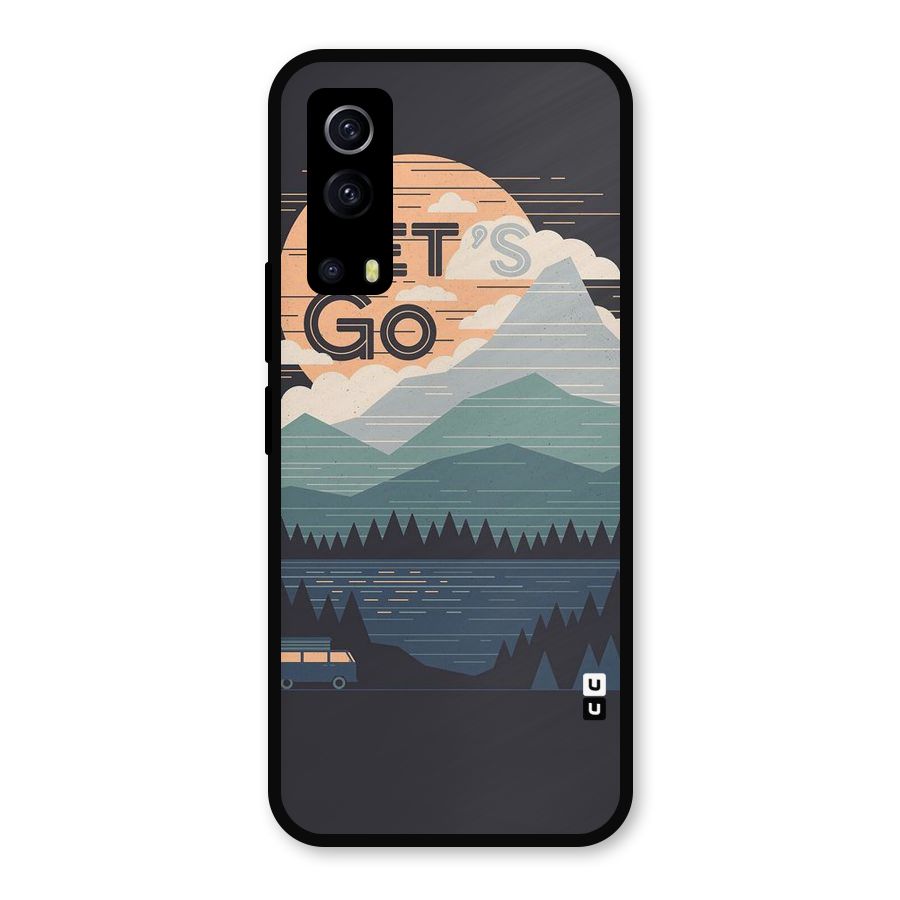 Abstract Travel Metal Back Case for iQOO Z3