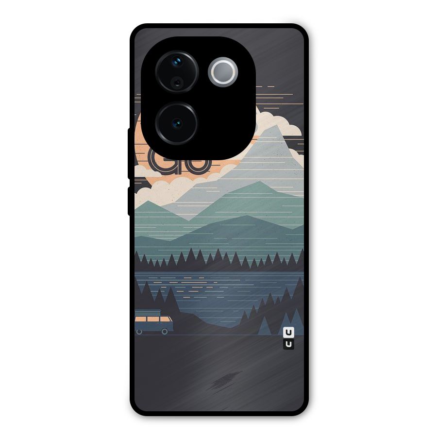 Abstract Travel Metal Back Case for iQOO Z9s Pro