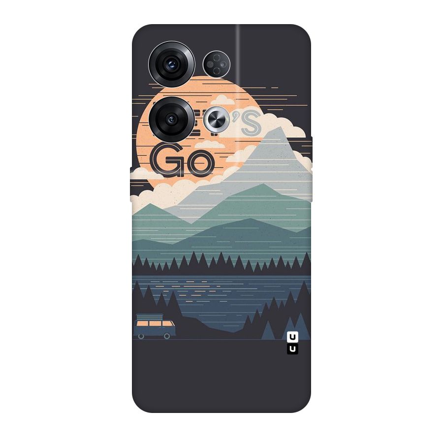 Abstract Travel Original Polycarbonate Back Case for Oppo Reno8 Pro 5G