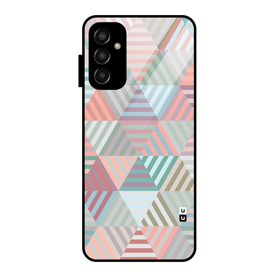 Abstract Triangle Lines Glass Back Case for Galaxy F13