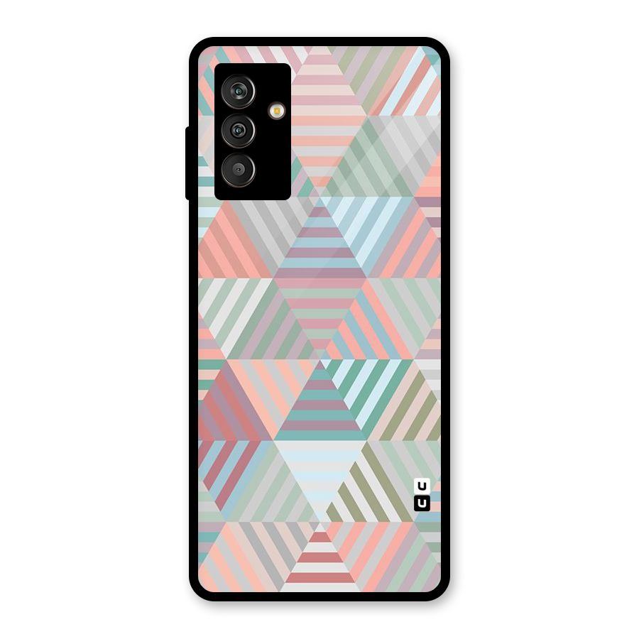 Abstract Triangle Lines Glass Back Case for Galaxy M13