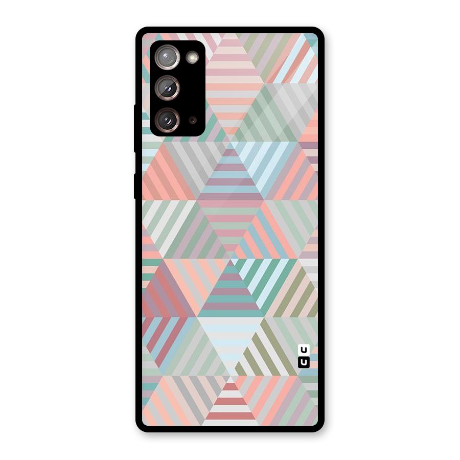 Abstract Triangle Lines Glass Back Case for Galaxy Note 20