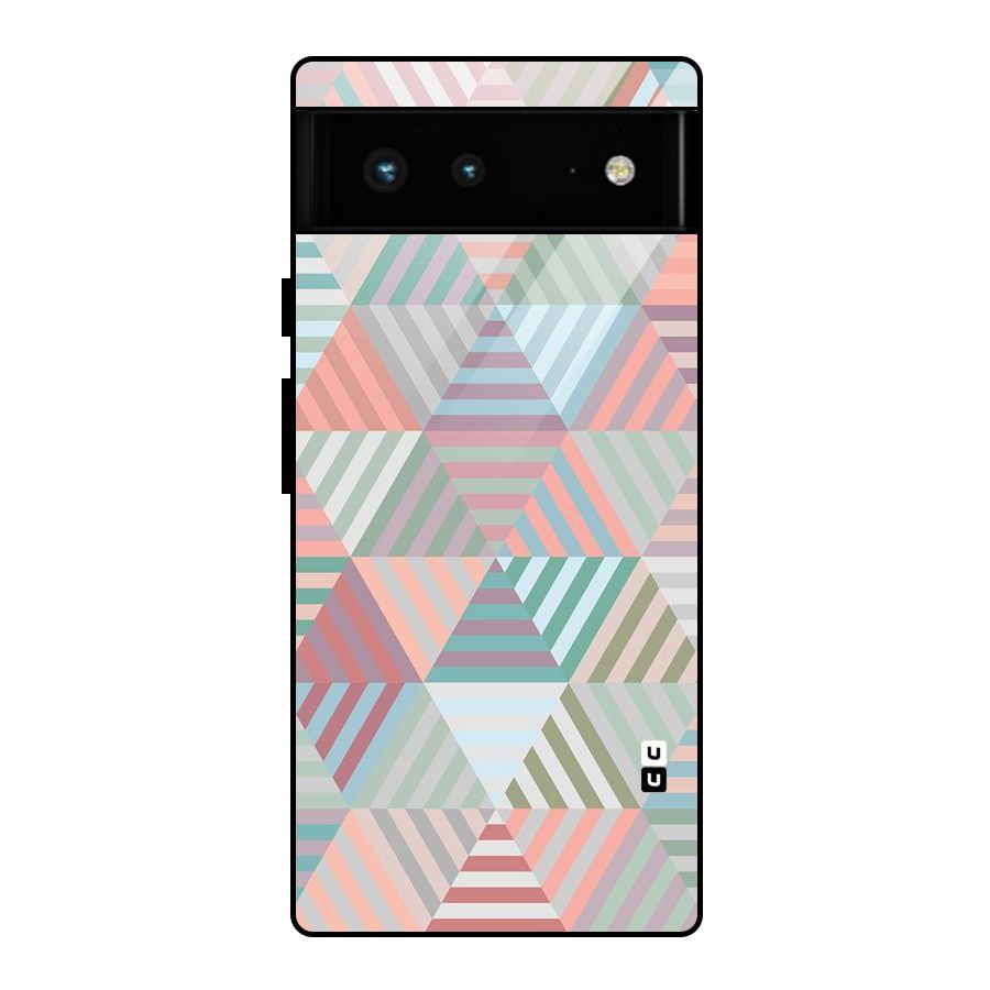 Abstract Triangle Lines Glass Back Case for Google Pixel 6