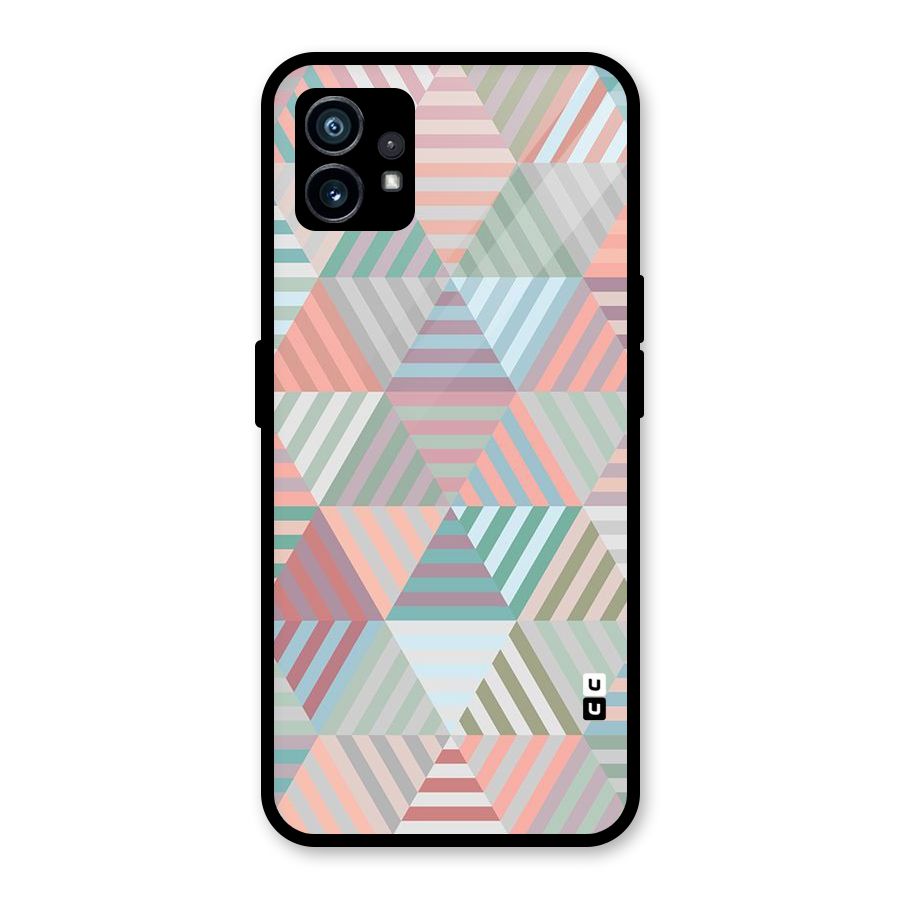 Abstract Triangle Lines Glass Back Case for Nothing Phone 1