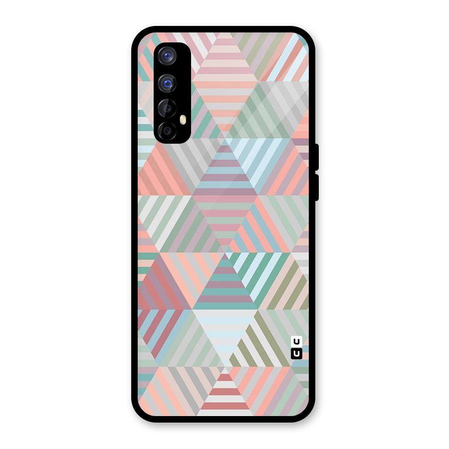Abstract Triangle Lines Glass Back Case for Realme Narzo 20 Pro