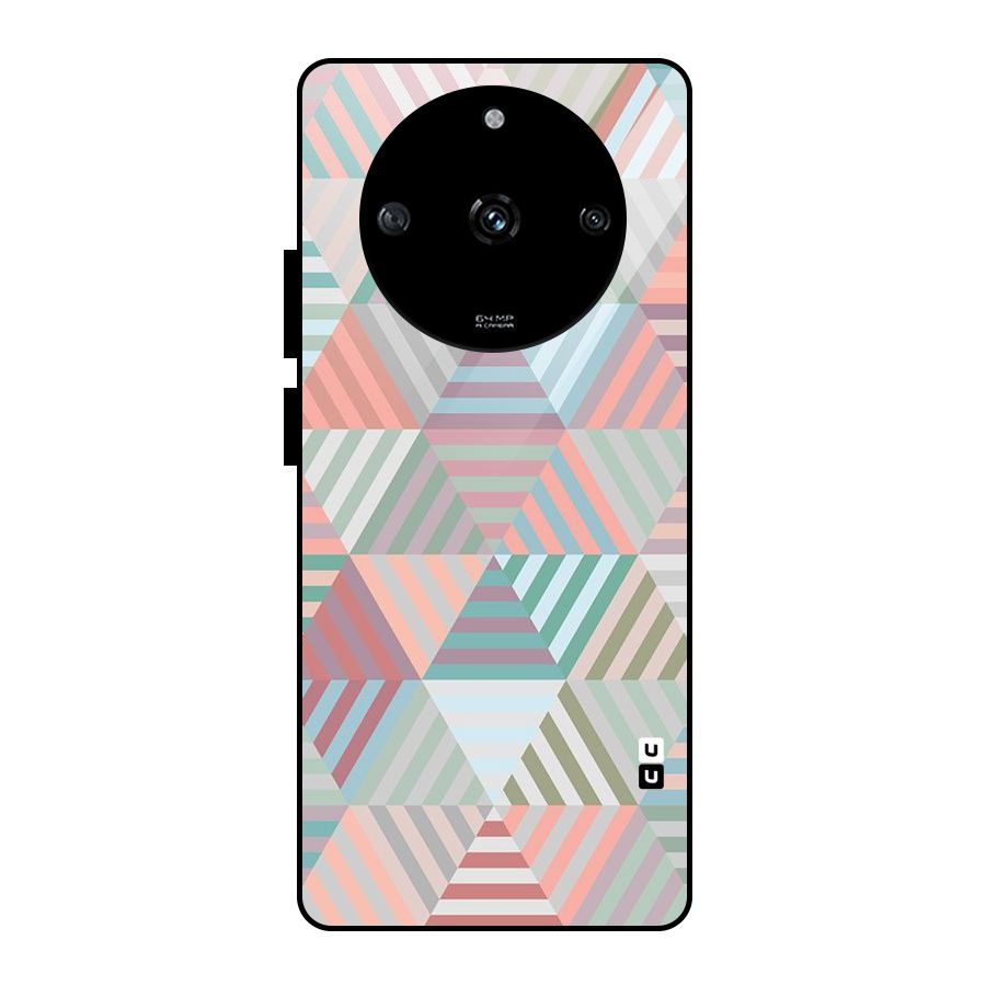 Abstract Triangle Lines Glass Back Case for Realme Narzo 60 5G