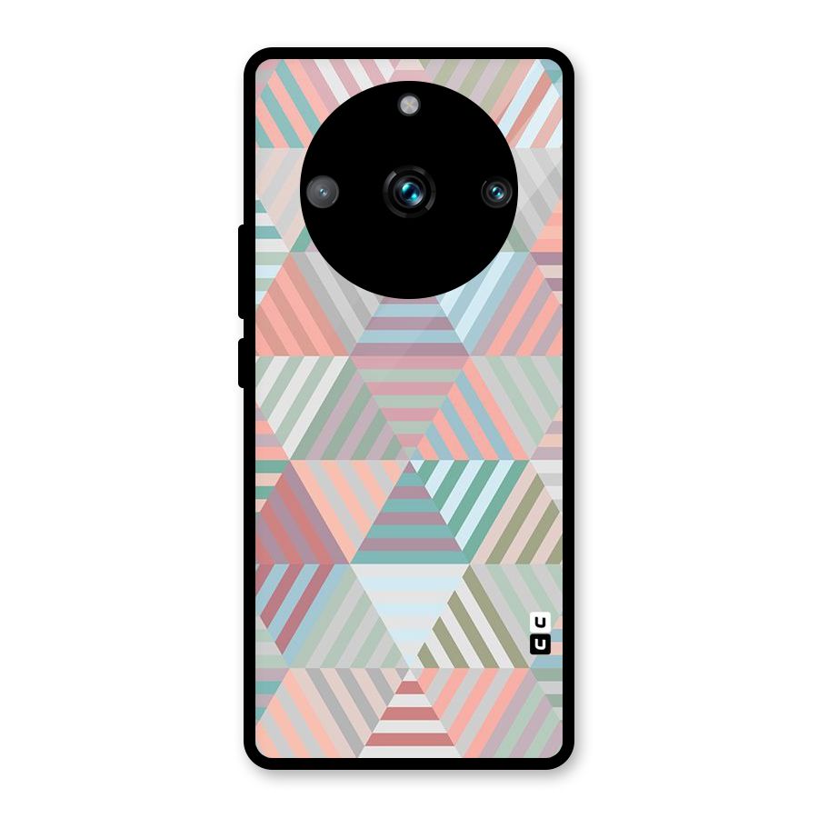 Abstract Triangle Lines Glass Back Case for Realme Narzo 60 Pro