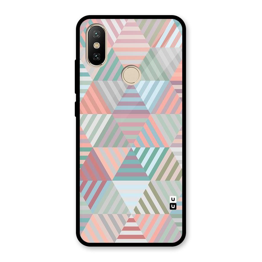 Abstract Triangle Lines Glass Back Case for Redmi A2
