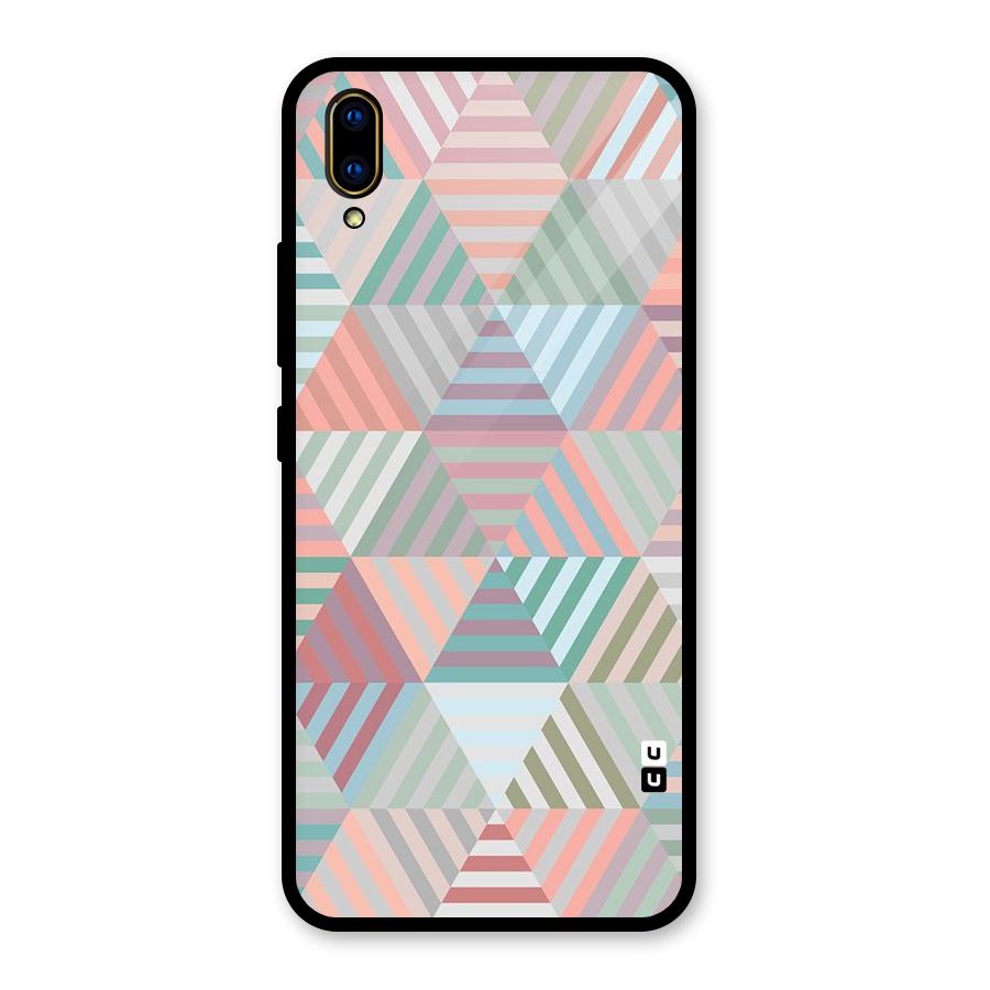 Abstract Triangle Lines Glass Back Case for Vivo V11 Pro