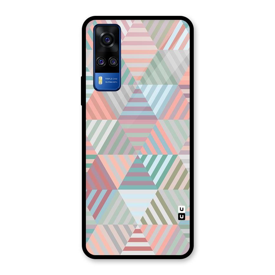 Abstract Triangle Lines Glass Back Case for Vivo Y31