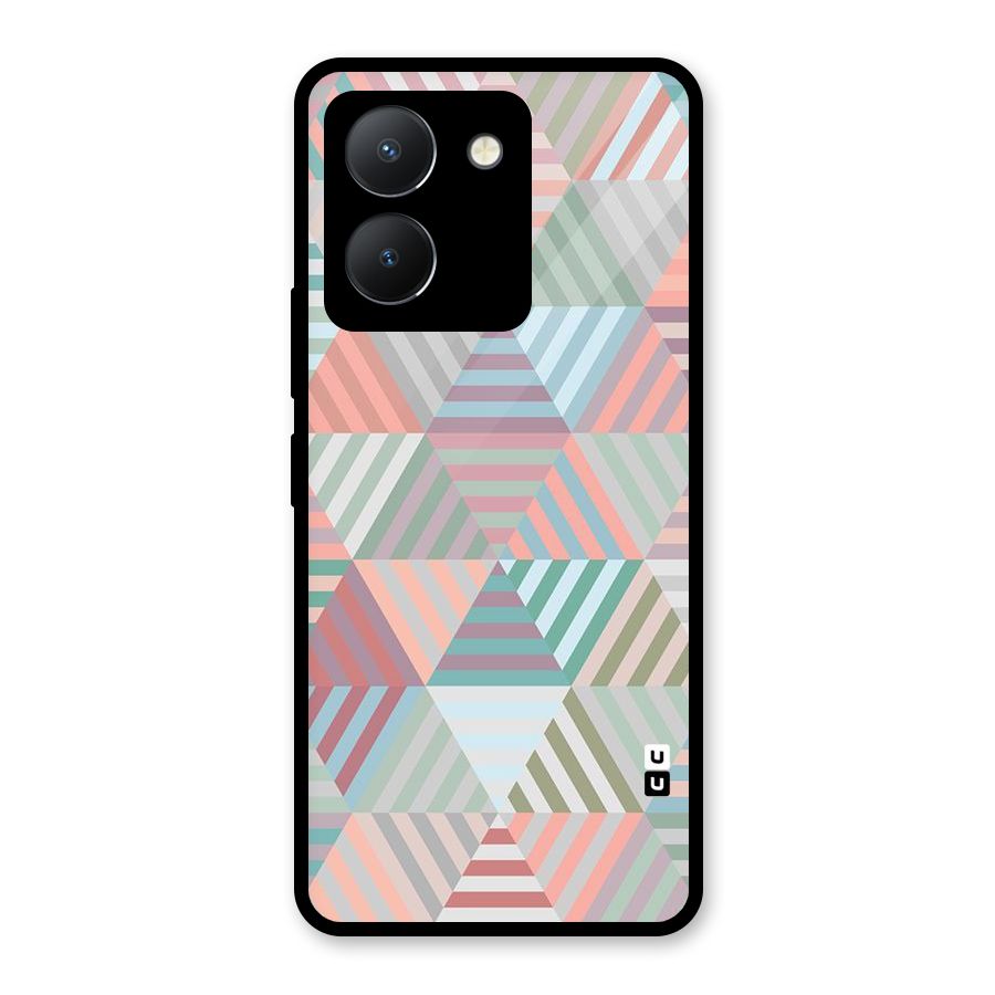 Abstract Triangle Lines Glass Back Case for Vivo Y36