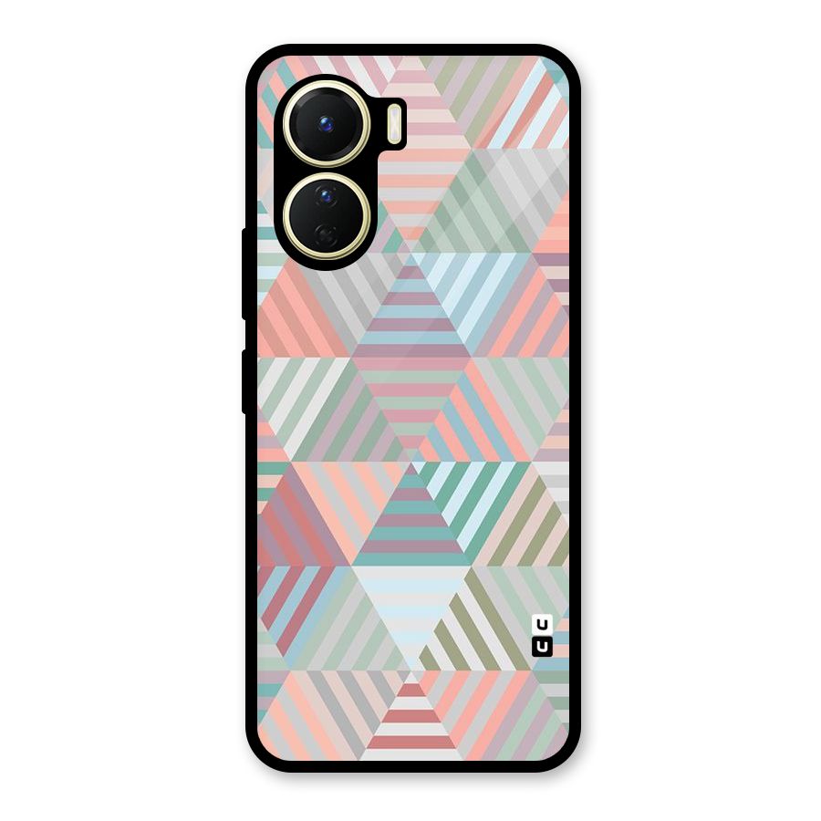 Abstract Triangle Lines Glass Back Case for Vivo Y56