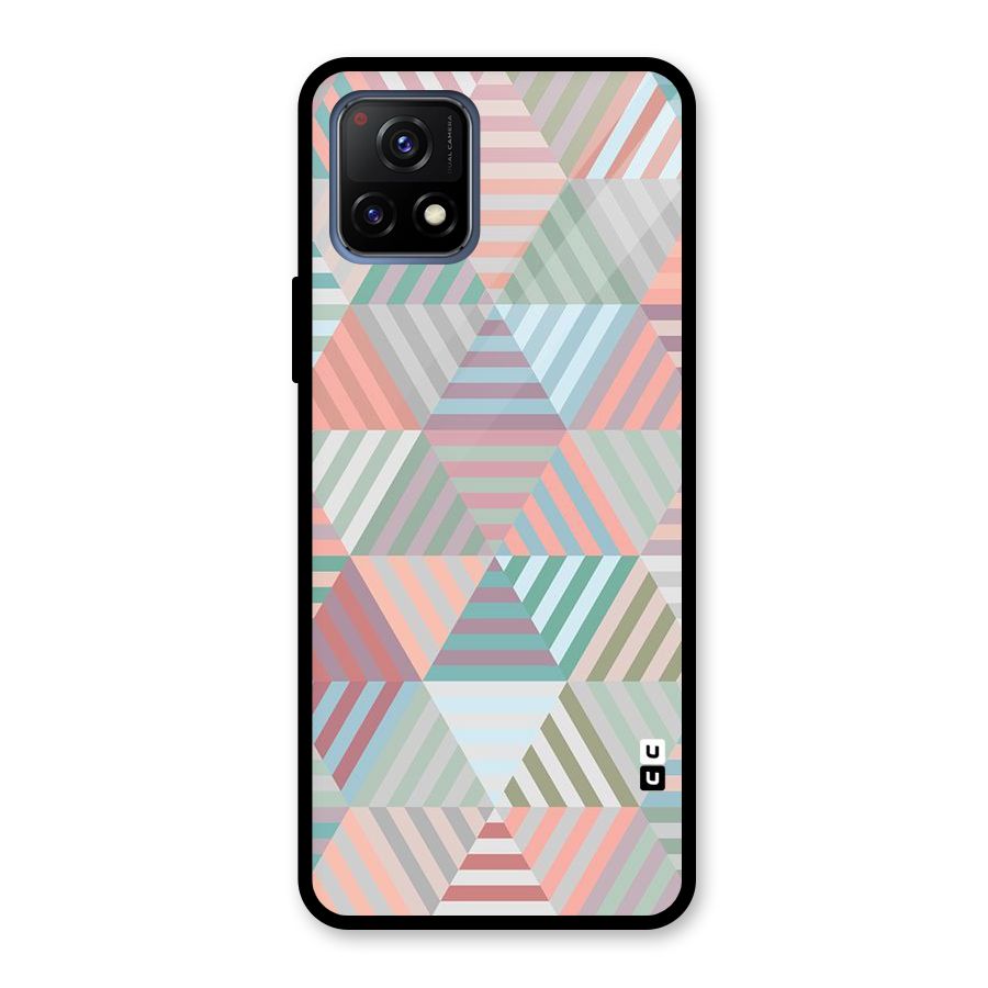 Abstract Triangle Lines Glass Back Case for Vivo Y72 5G