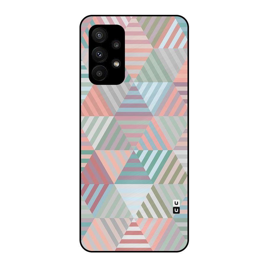 Abstract Triangle Lines Metal Back Case for Galaxy A23