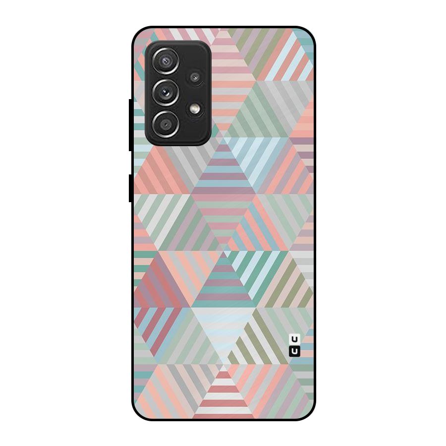 Abstract Triangle Lines Metal Back Case for Galaxy A52