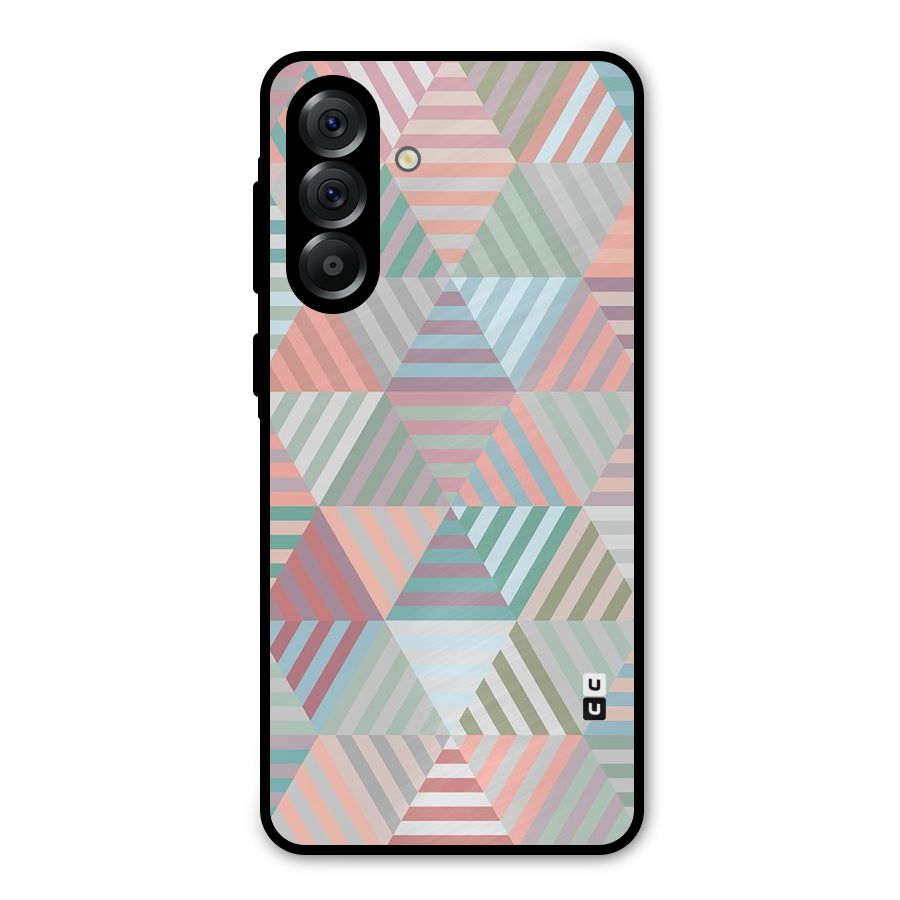 Abstract Triangle Lines Metal Back Case for Galaxy A56