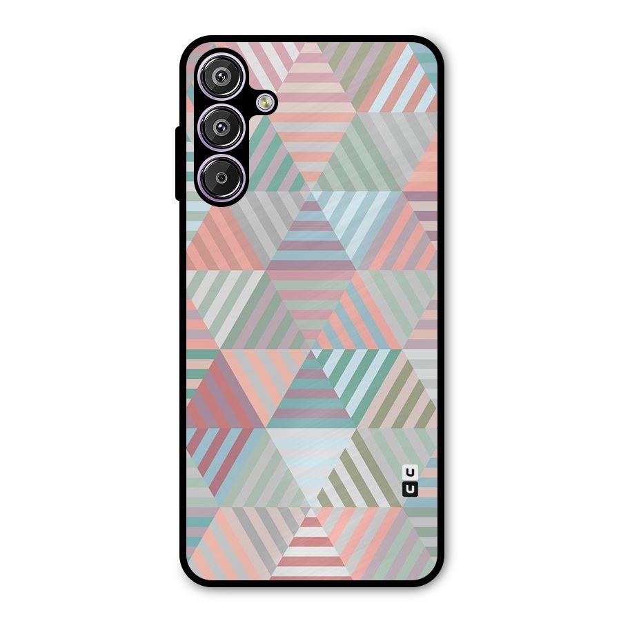 Abstract Triangle Lines Metal Back Case for Galaxy F15