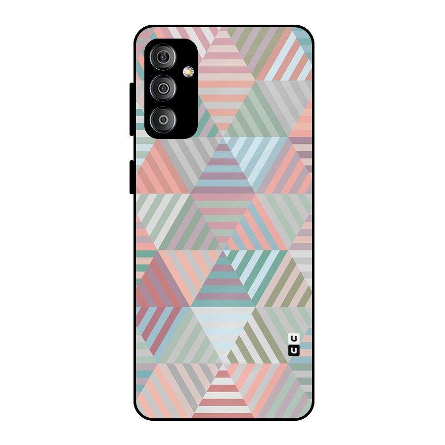 Abstract Triangle Lines Metal Back Case for Galaxy F23