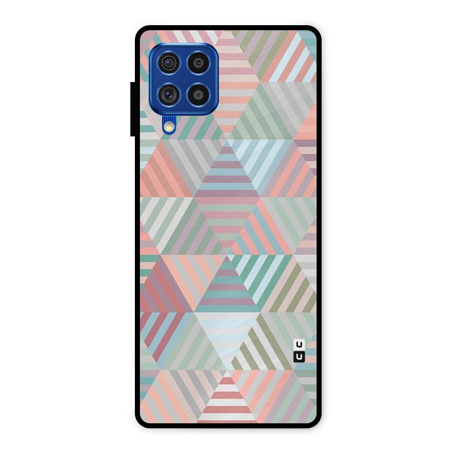 Abstract Triangle Lines Metal Back Case for Galaxy F62