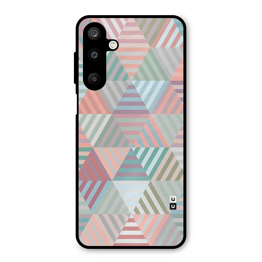 Abstract Triangle Lines Metal Back Case for Galaxy M16