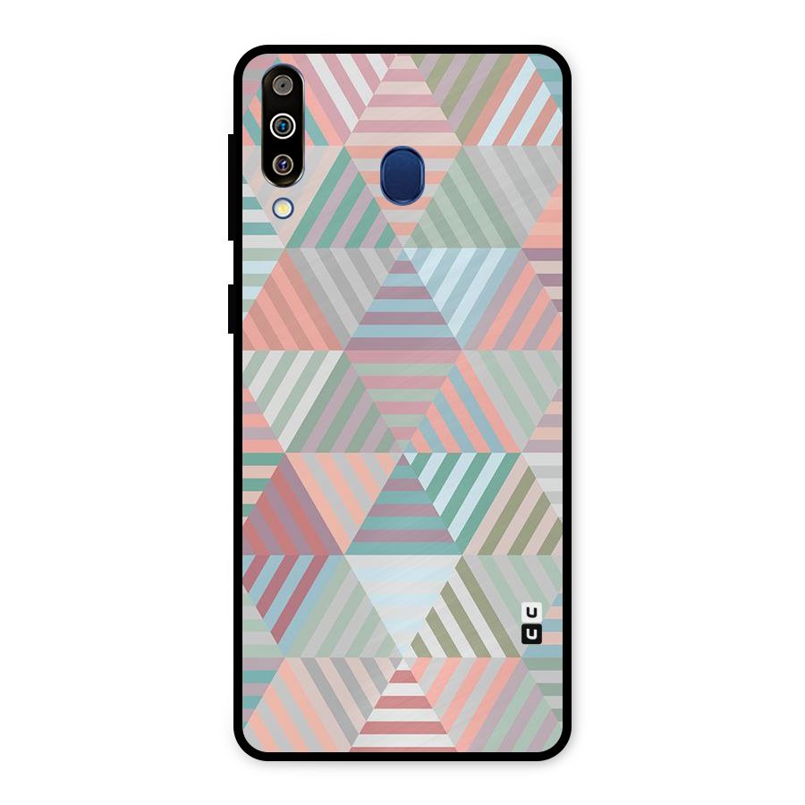 Abstract Triangle Lines Metal Back Case for Galaxy M30