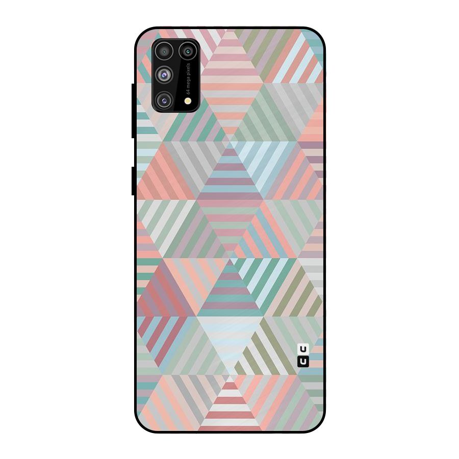 Abstract Triangle Lines Metal Back Case for Galaxy M31