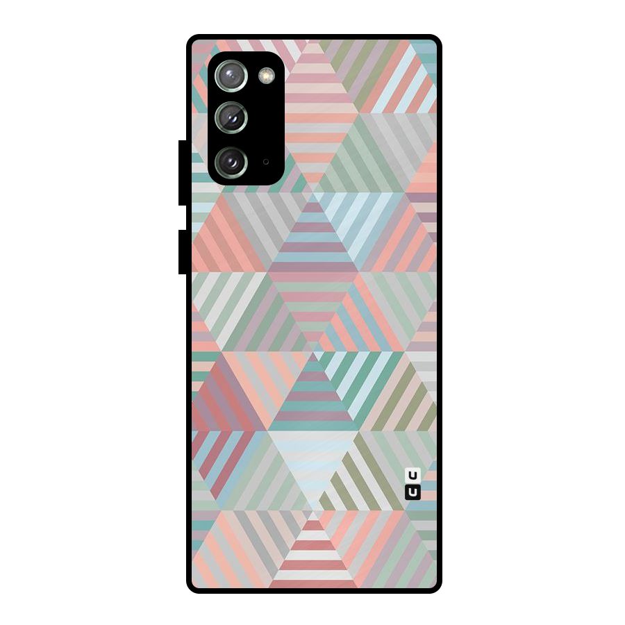Abstract Triangle Lines Metal Back Case for Galaxy Note 20