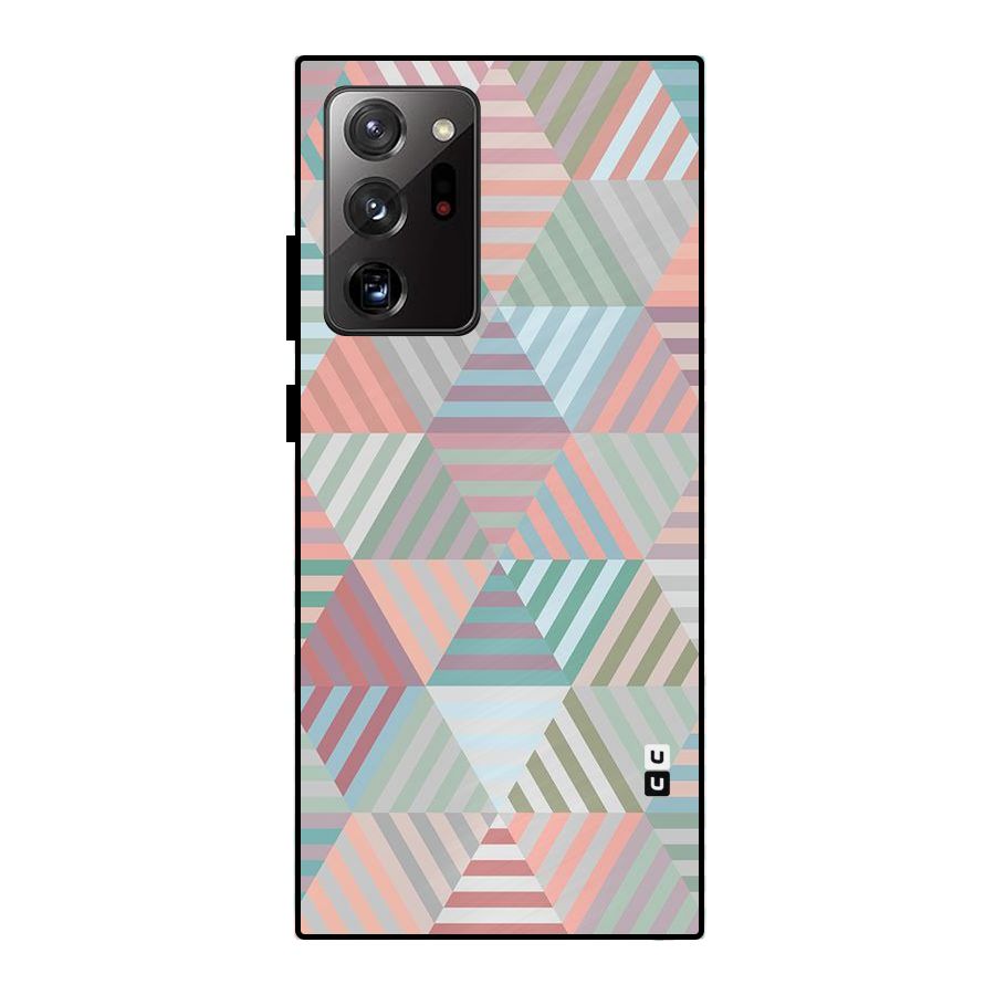 Abstract Triangle Lines Metal Back Case for Galaxy Note 20 Ultra 5G