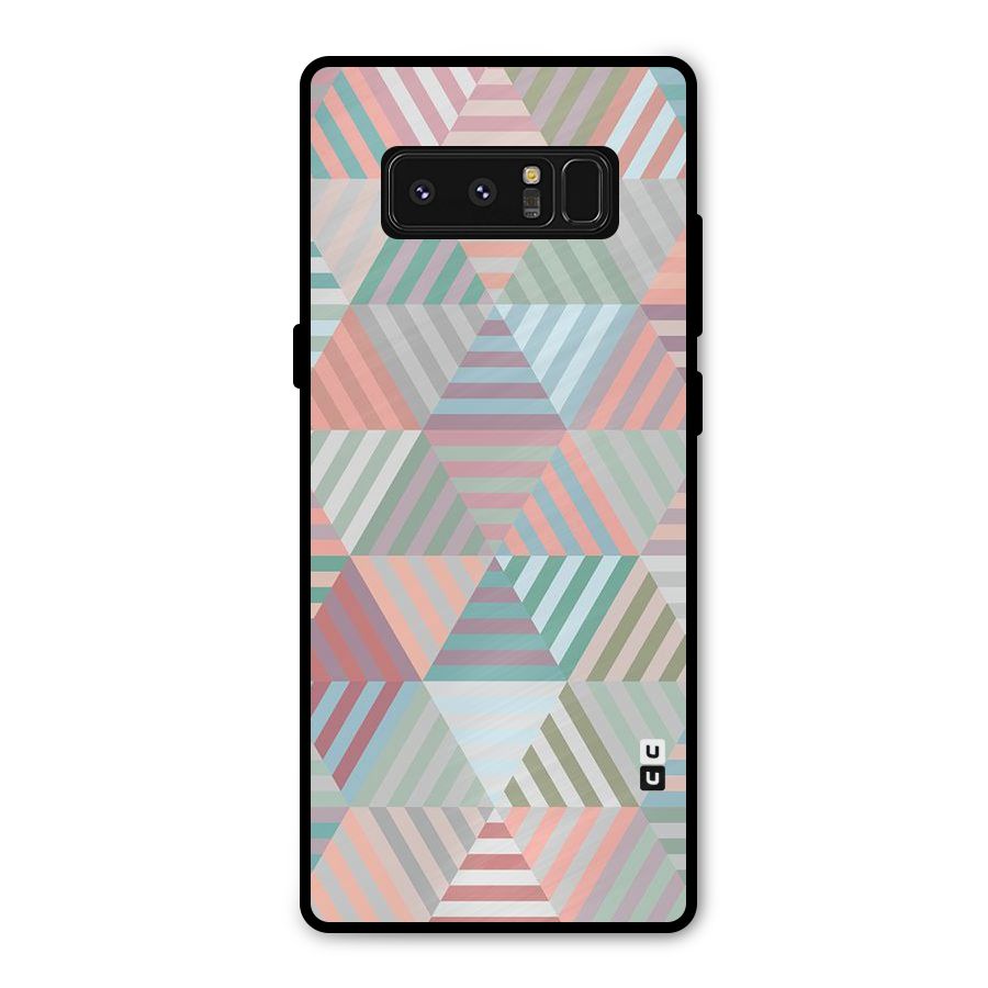 Abstract Triangle Lines Metal Back Case for Galaxy Note 8