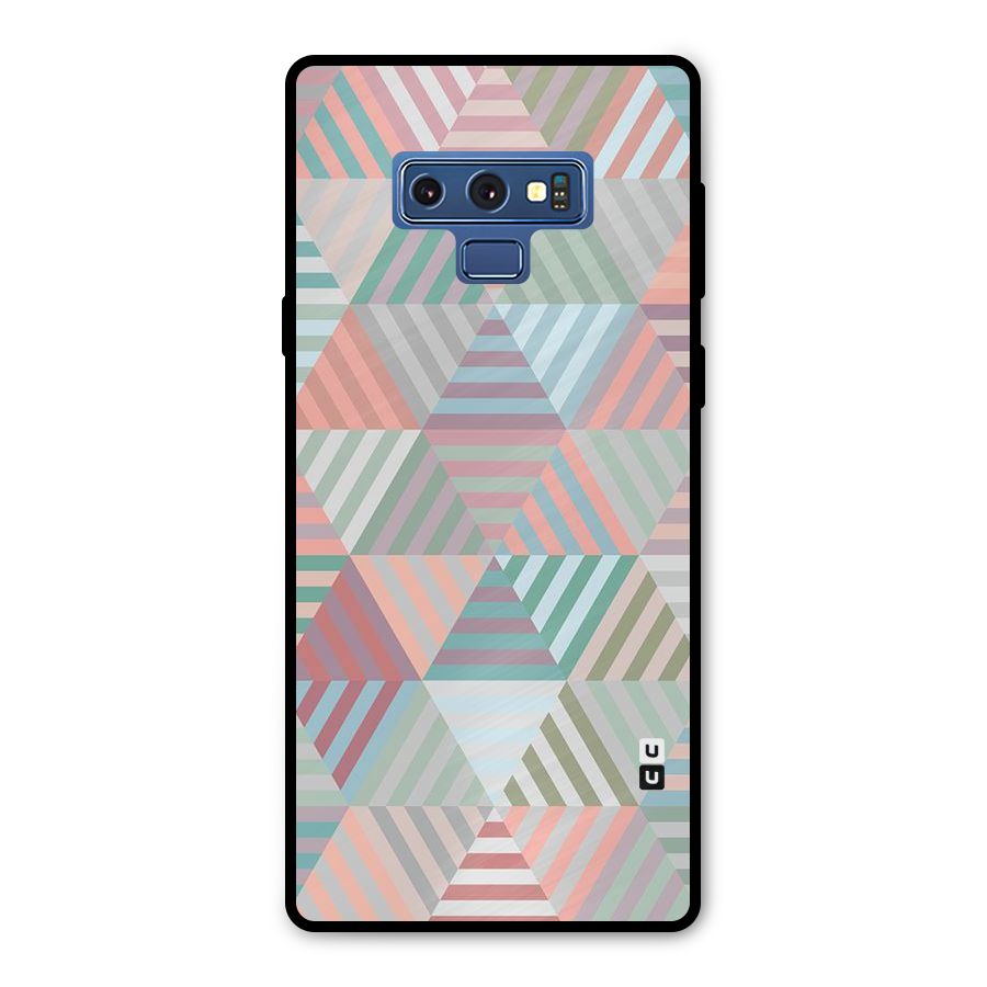 Abstract Triangle Lines Metal Back Case for Galaxy Note 9