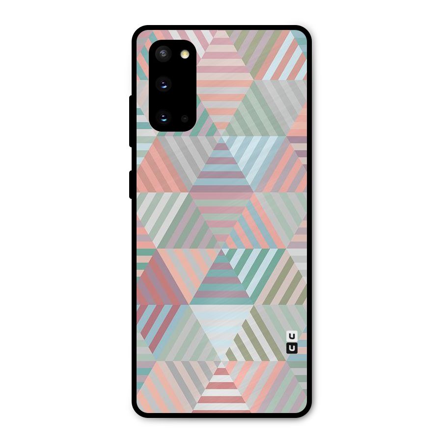 Abstract Triangle Lines Metal Back Case for Galaxy S20