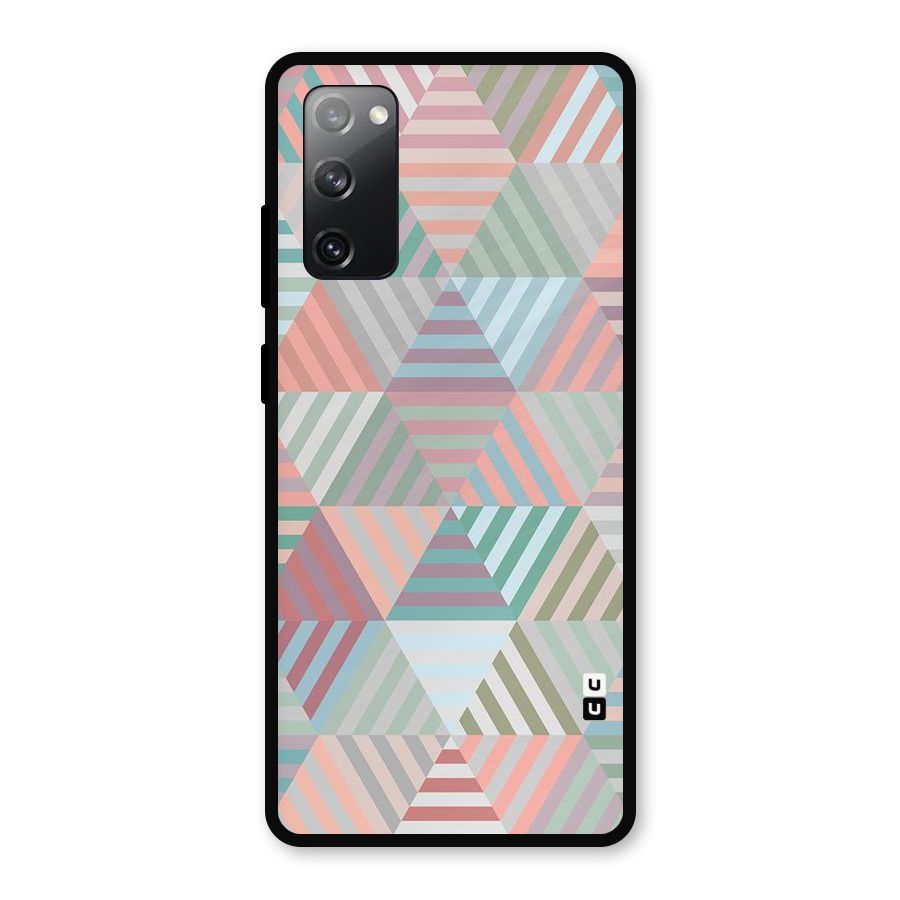 Abstract Triangle Lines Metal Back Case for Galaxy S20 FE