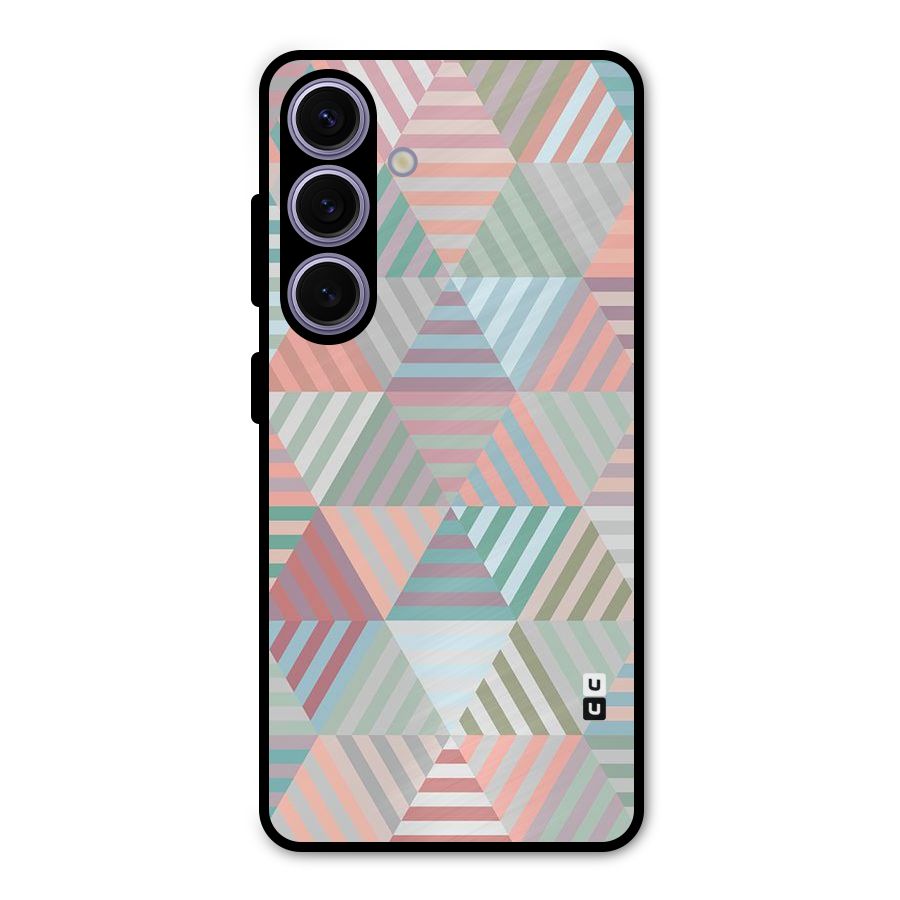 Abstract Triangle Lines Metal Back Case for Galaxy S24