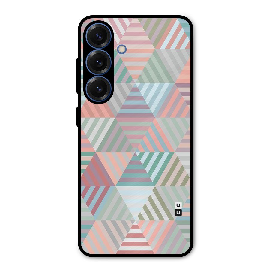 Abstract Triangle Lines Metal Back Case for Galaxy S25