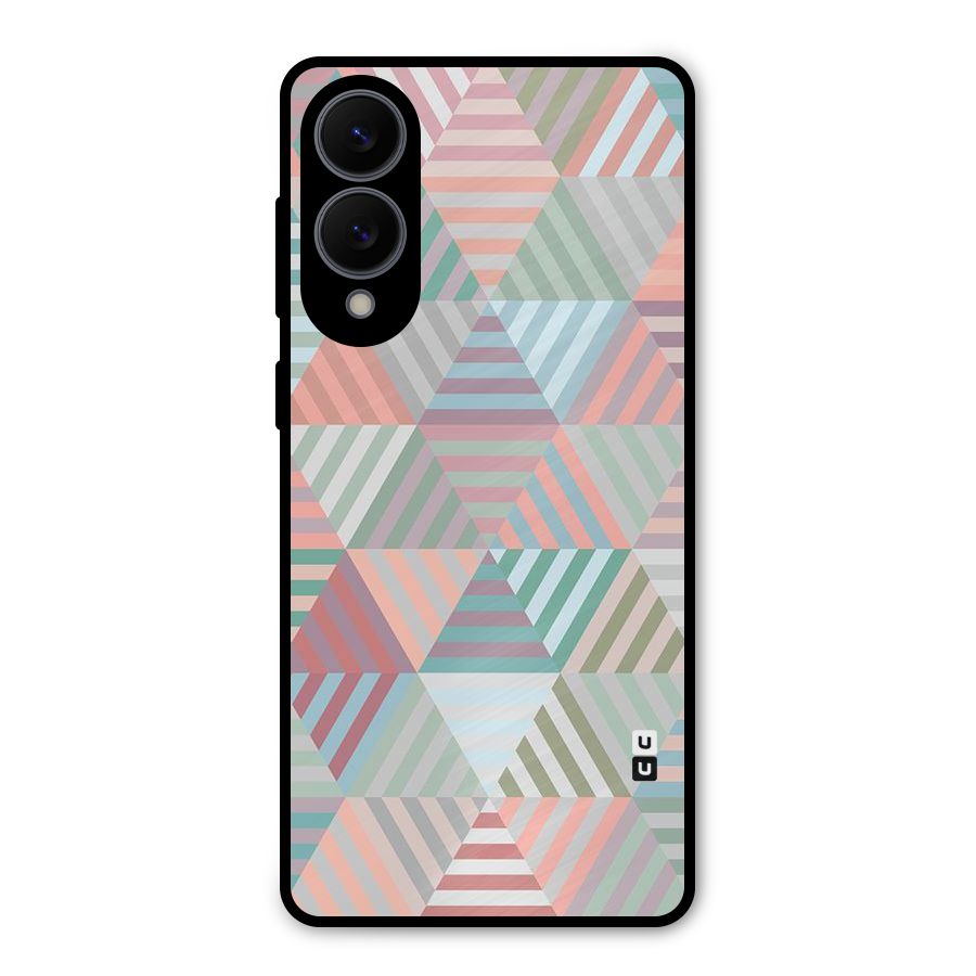 Abstract Triangle Lines Metal Back Case for Galaxy S25 Edge