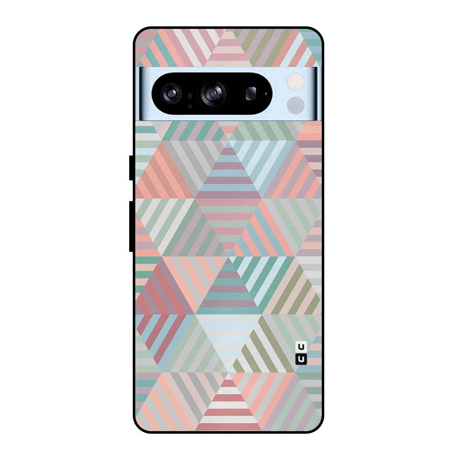 Abstract Triangle Lines Metal Back Case for Google Pixel 8 Pro