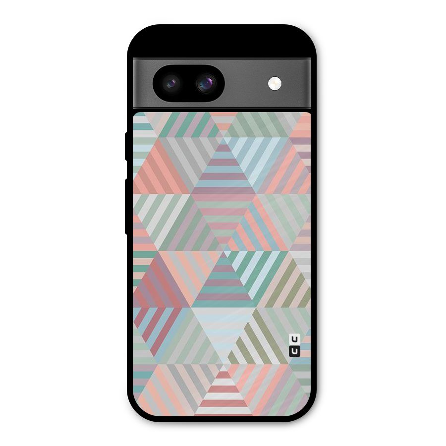 Abstract Triangle Lines Metal Back Case for Google Pixel 8a