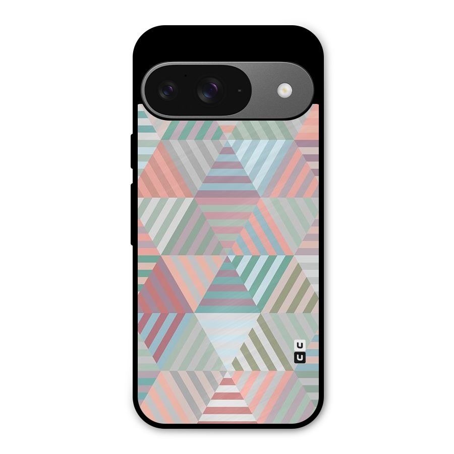 Abstract Triangle Lines Metal Back Case for Google Pixel 9