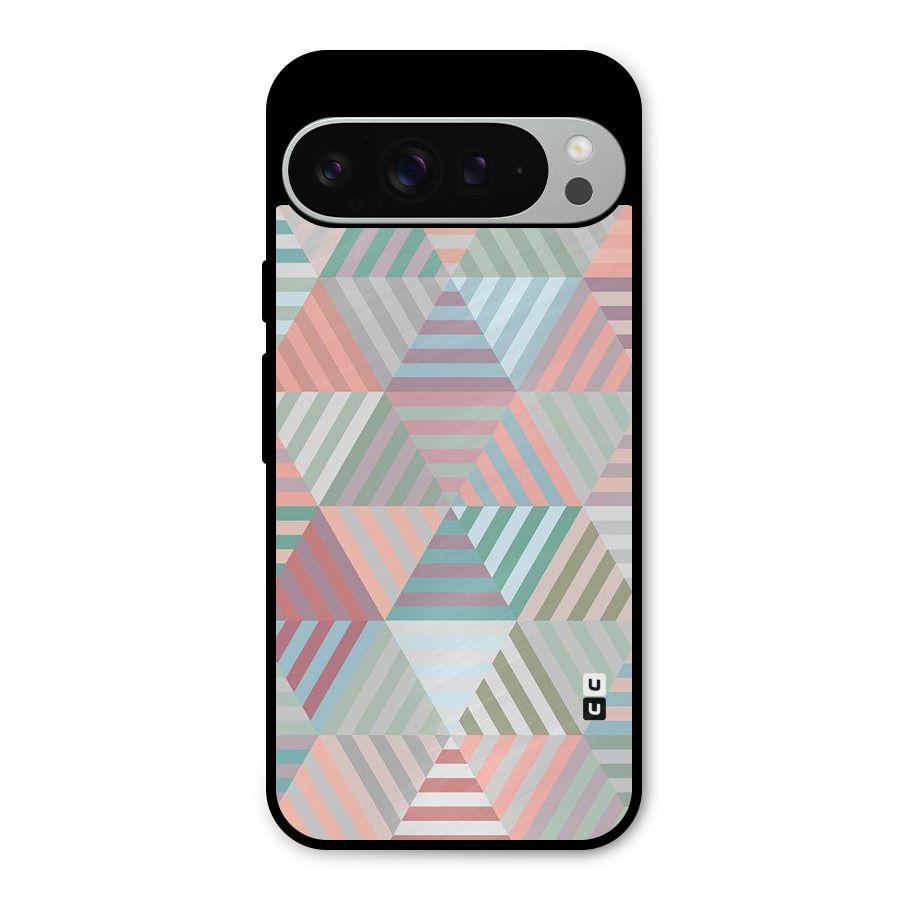 Abstract Triangle Lines Metal Back Case for Google Pixel 9 Pro XL