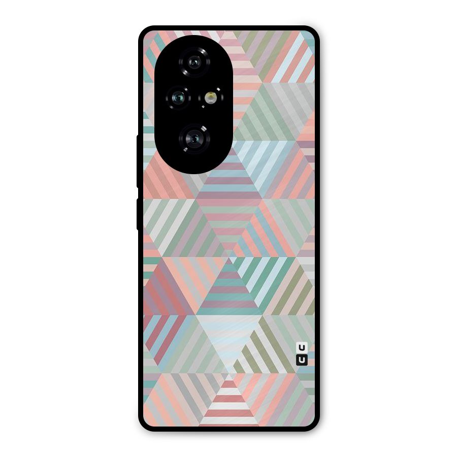 Abstract Triangle Lines Metal Back Case for Honor 200 Pro