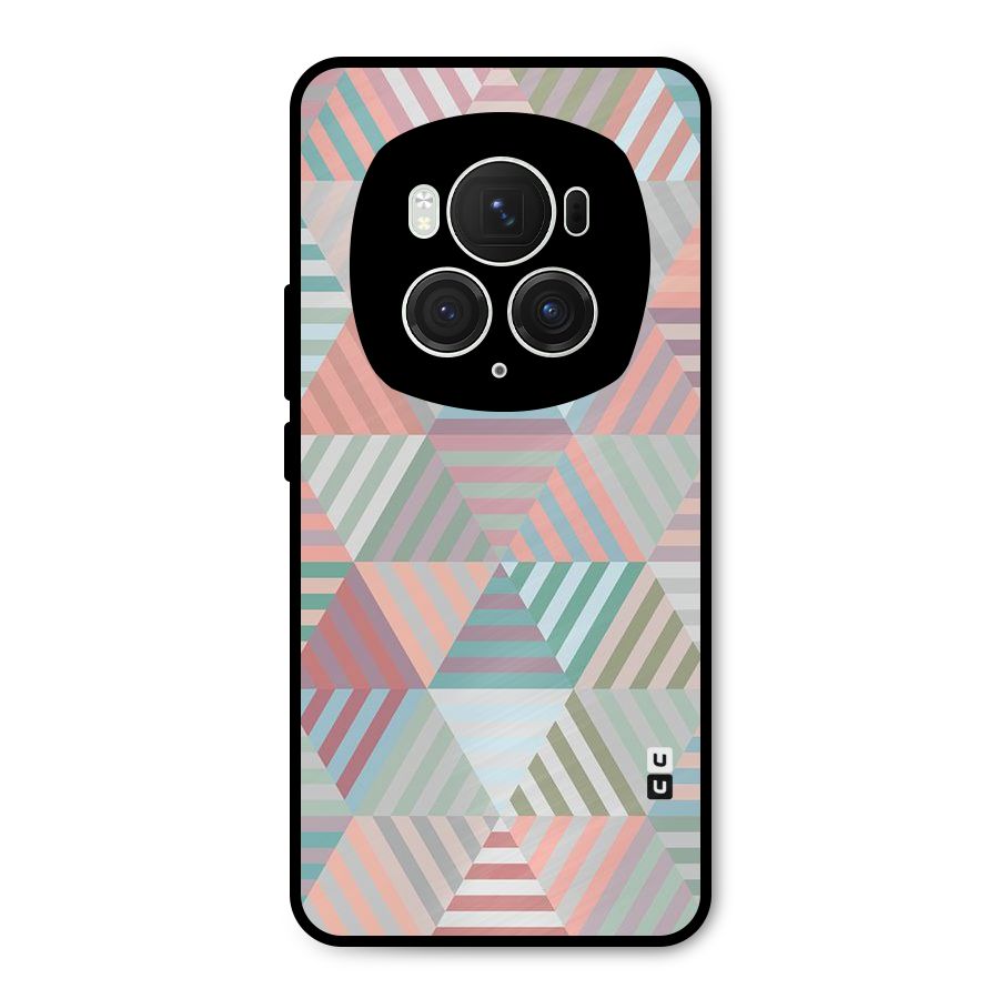 Abstract Triangle Lines Metal Back Case for Honor Magic6 Pro