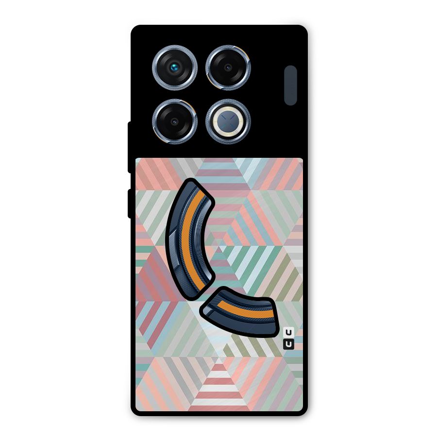 Abstract Triangle Lines Metal Back Case for Infinix GT 20 Pro