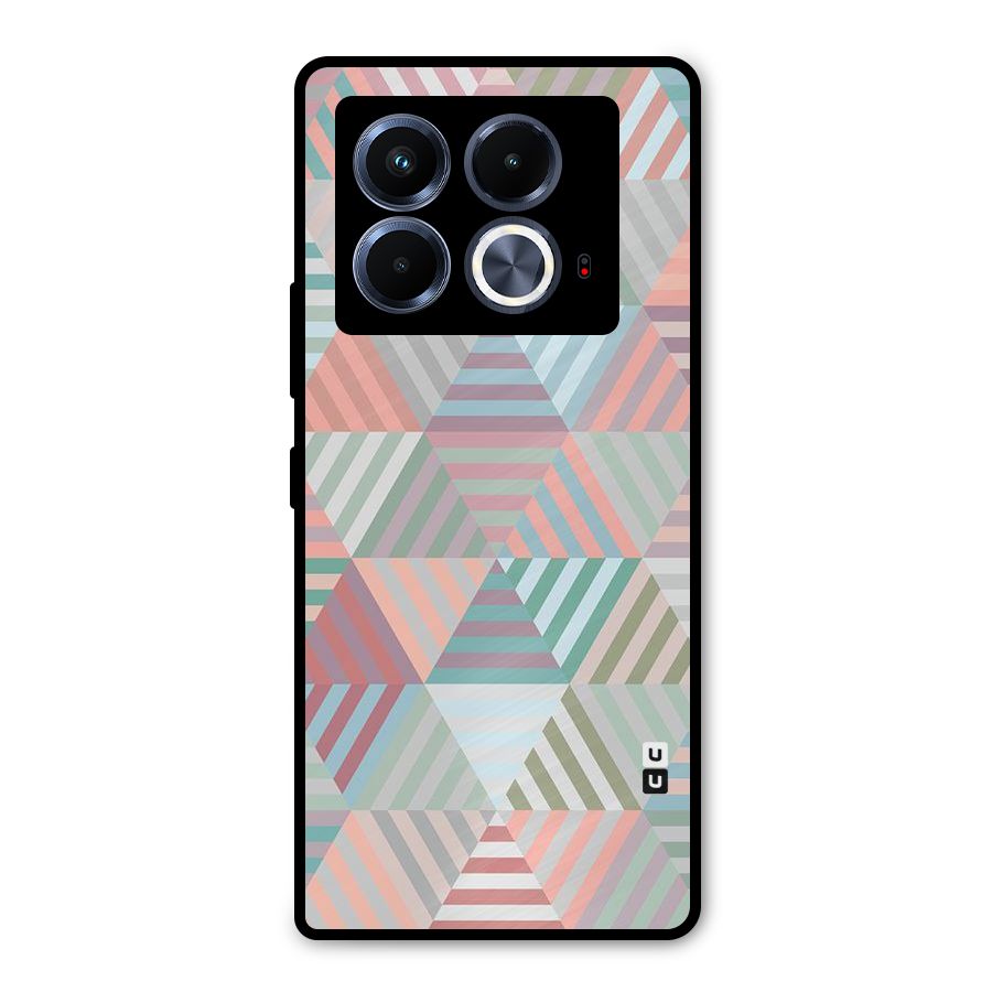 Abstract Triangle Lines Metal Back Case for Infinix Note 40 5G
