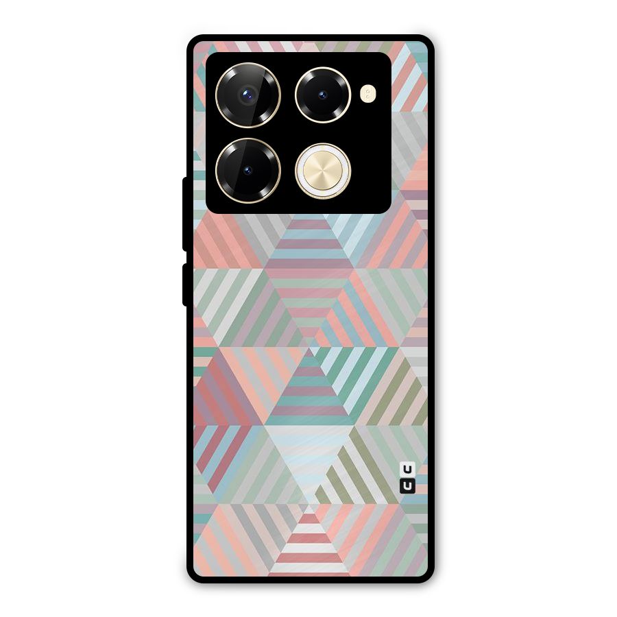 Abstract Triangle Lines Metal Back Case for Infinix Note 40 Pro