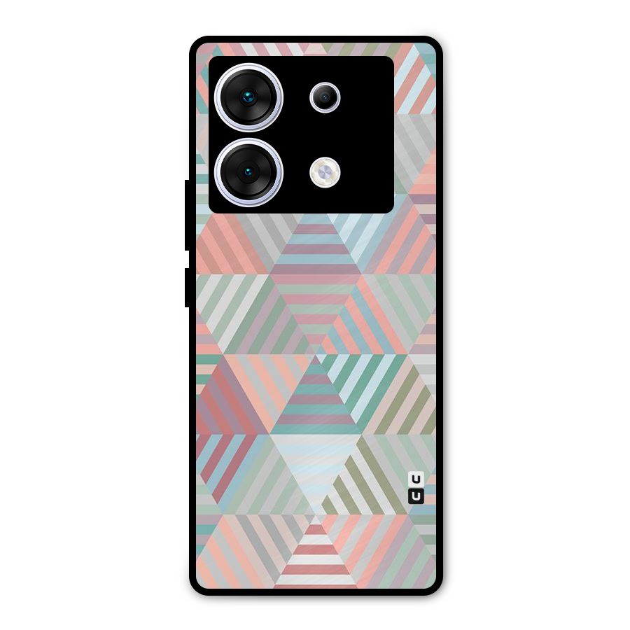 Abstract Triangle Lines Metal Back Case for Infinix Zero 30 5G