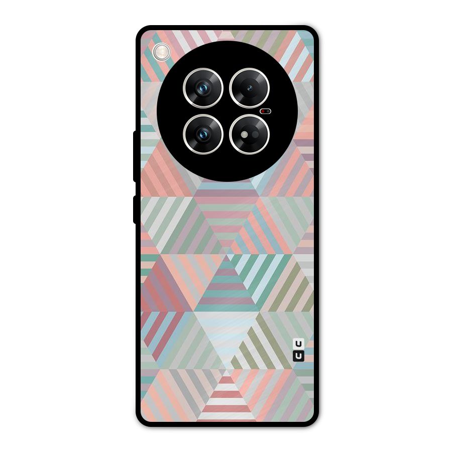 Abstract Triangle Lines Metal Back Case for Infinix Zero 40 5G