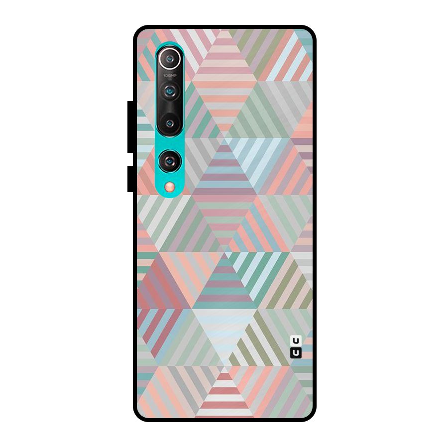Abstract Triangle Lines Metal Back Case for Mi 10