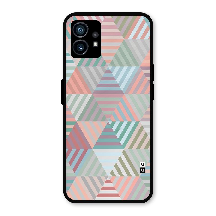 Abstract Triangle Lines Metal Back Case for Nothing Phone 1